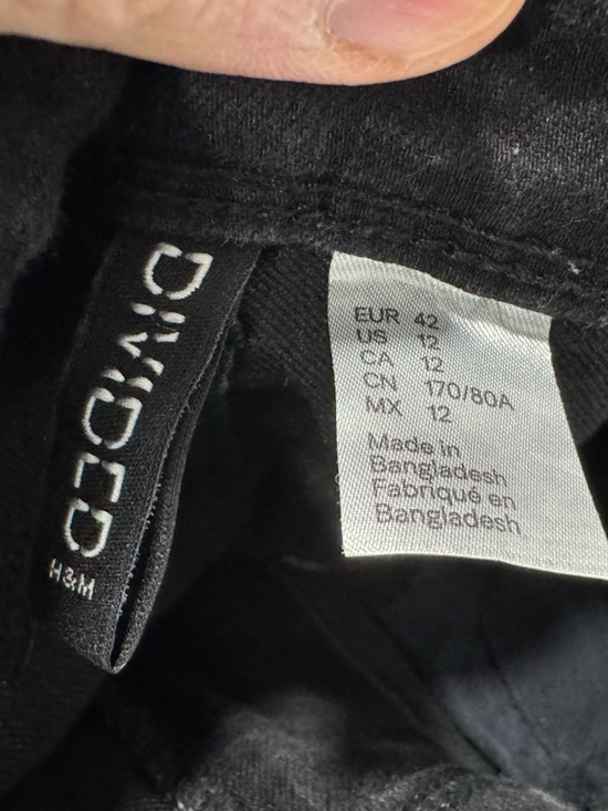 H&M Black Acid-Wash Women’s Skinny Jeans - Picture 3 of 3